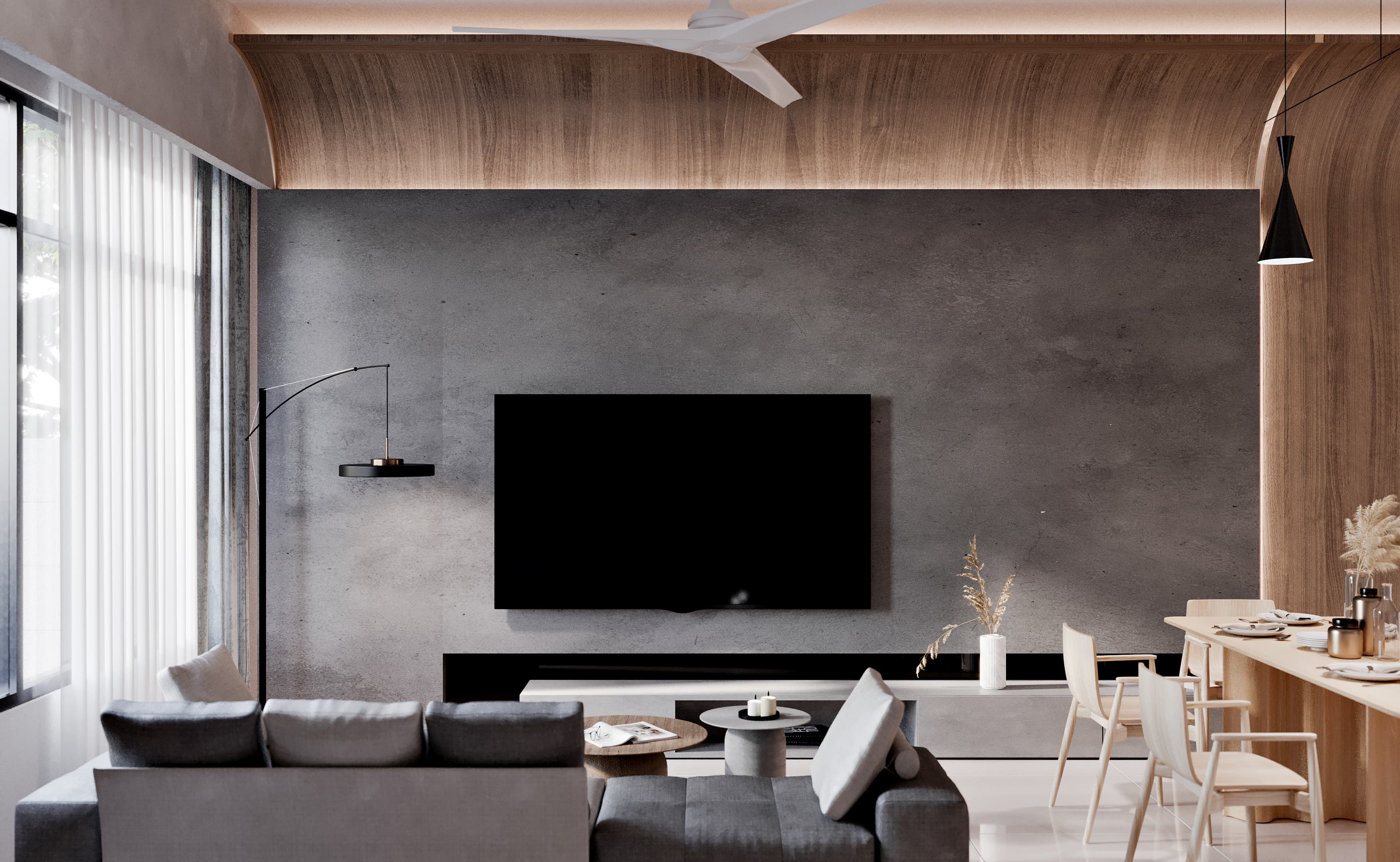Designed living interior